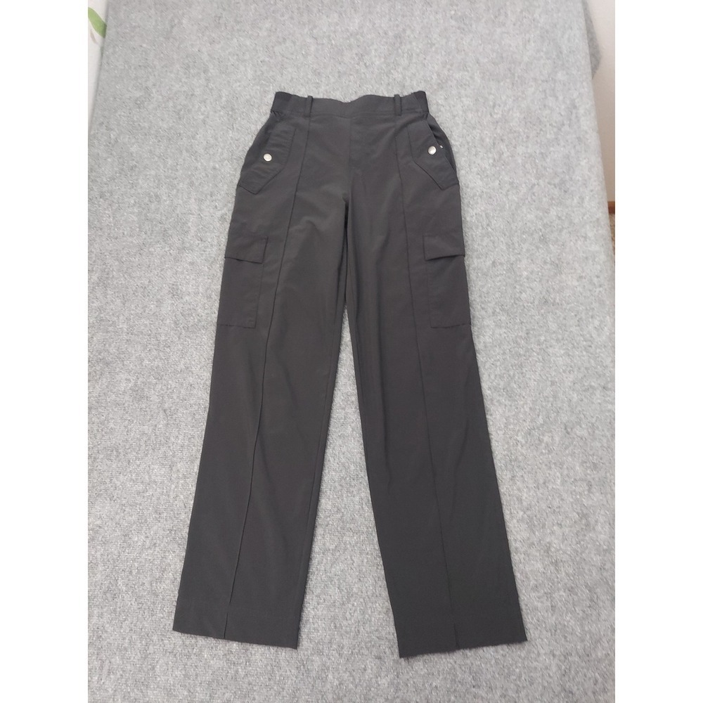 Athleta Vienna Cargo Performance Pants Womens 2 Black Stretch Pockets